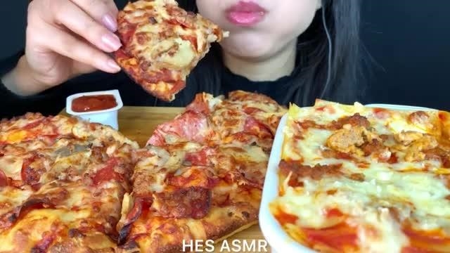 Asmr Domino S Pizza Pepperoni Lasagna Mukbang Eating Sounds