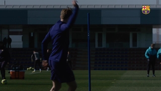 ویدیو: آخرین تمرین بارسلونا قبل از بازی با والنسیا