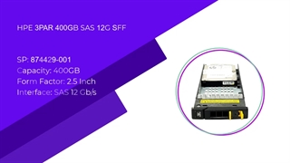 اس اس دی 3PAR اچ پیHPE 3PAR 400GB SAS 12G SFFبا اسپیر پارت 874429-001