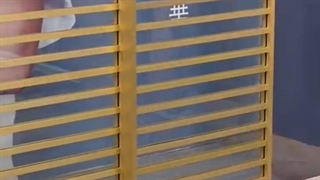 درب محافظ استیل اتوماتیک تلسکوپی رنگ طلایی