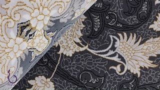 فرش 700 شانه - طرح طناز طلاکوب دودی با تراکم 2550 آکریلیک