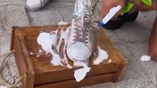 خود اشتغالی با تمیز کردن کفش اسپورتی یا پیاده روی با آنی حامی Ani Hami