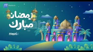 ویدیو فوتیج پس زمینه بنر ماه مبارک رمضان با انیمیشن سه بعدی زیبای مسجد