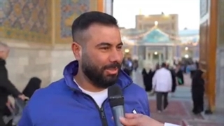 پای صحبت زائران نوروزی حرم مطهر رضوی