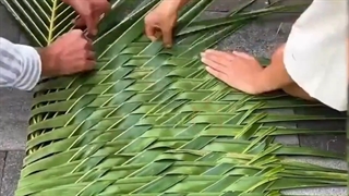 ساخت کارهای تزئینی و زیرانداز با برگ ها و میوه جات نقاط گرمسیری با آنی حامی Ani Hami