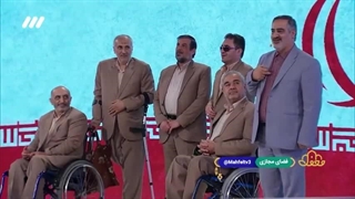 اجرای تواشیح جانبازان دفاع مقدس گروه قمر بی هاشم (ع) قم در برنامه قرآنی محفل ۱۴۰۲