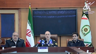 نشست خبری رئیس پلیس راهنمایی و رانندگی تهران بزرگ راهور پایتخت سردار محمد حسین حمیدی
