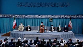 دیدار مسئولان نظام و سفرای کشورهای اسلامی در روز عید فطر با رهبر معظم انقلاب ۱۴۰۲/۰۲/۰۲