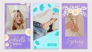 پروژه آماده افترافکت 16 استوری موشن تبلیغاتی در سبک بهاری و تابستانی