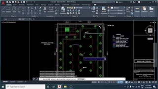 آموزش اتوکد-طرح چیدمان نورپردازی