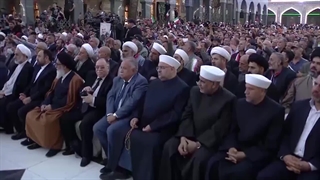 سخنان آیت الله دکتر رئیسی در اجتماع اقشار مختلف مردم سوریه در زینبیه دمشق: