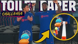 ژول کونده و فرانک کسیه در چالش دستمال توالت رقابت کردند!