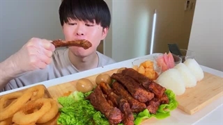 ASMR 角煮風スペアリブ Pork Spareribs EATING SOUNDS | 咀嚼音 | MUKBANG | 먹방