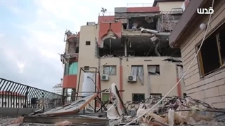 مشاهد من منزل القیادی طارق عز الدین الذی اغتاله الاحتلال مع نجلیه وثلاثة من جیرانه فی غزة