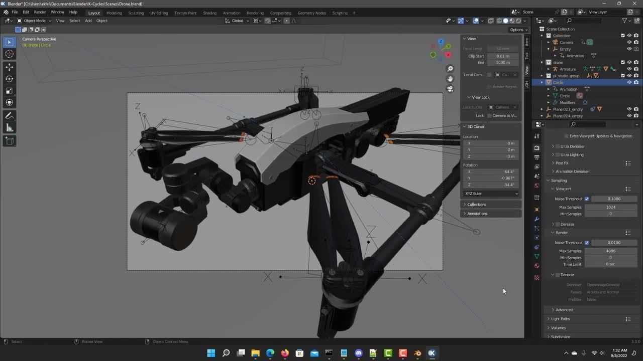 بررسی KCycles موتور رندر Blender نماشا