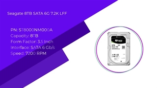 هارد اینترپرایز سیگیت مدل EXOS با ظرفیت 8 ترابایت و پارت نامبر ST8000NM000A