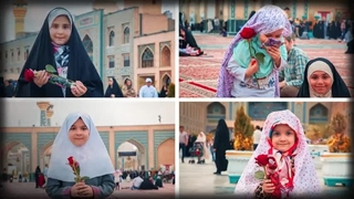 قاب لبخند دختران کوچک در حرم امام رضا علیه السلام