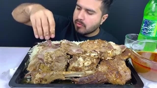 ASMR EATING SPICY 2 MUTTON LEG CURRY+WHITE RICE || REAL MUKBANG(NO TALKING)