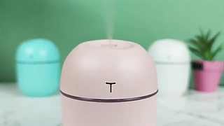 دستگاه بخور سرد مینی طرح T چراغ دار حجم 220 میل