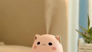 دستگاه بخور سرد مینی طرح گربه H₂Oچراغ دار حجم 250 میل