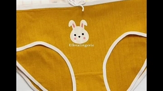 خرید شورت نخی زنانه خرگوشی توت فرنگی خردلی - البرا