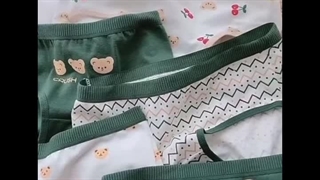 شورت زنانه نخی خرسی تدی بیر سبز