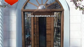 درب لابی هلالی ترمووود ضد سرقت شیشه خور