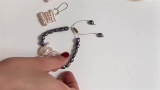 دستبند و گوشواره مروارید باروک اصل(پرورشی) با نقره برند الماسین آذر