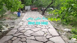 اجرای سنگ لاشه؛ نصب سنگ مالون ورقه ای