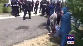 درگیری شدید پلیس آلبانی با مجاهدین خلق