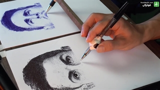 نقاشی رونالدو ومسی