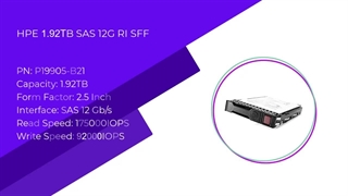 اس اس دی سرور اچ پی ای HPE 1.92TB SAS 12G RI SFF با پارت نامبر P19905-B21