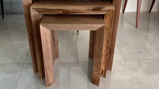 میز عسلی چوبی روستیک