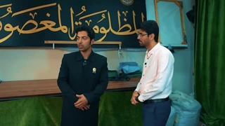 کتیبه آرایی حرم مطهر رضوی در مناسبت ها به نیابت از زوار