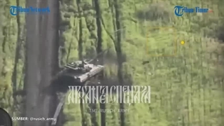 14020411: جنگ روسیه-ناتو: حمله پهپاد لانست روسیه تانک اوکراینی