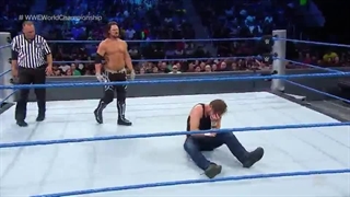 مسابقه کشتی کج بین Dean Ambrose vs AJ styles در بکلش 2016