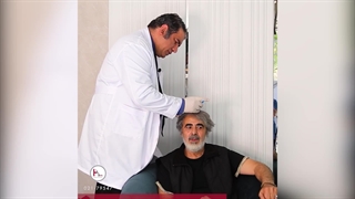 تجربه مزوتراپی موی سر با حضور آقای بازیگر محمود مقامی در کلینیک هلیا