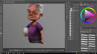 آموزش رایگان نقاشی دیجیتال - پیرمرد2 - آرت تول 13 از 17