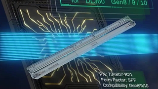 ریل کیت سرور اچ پیHPE Rail Kit 1U SFF for DL360 Retail Pack با پارت نامبر 734807-B21