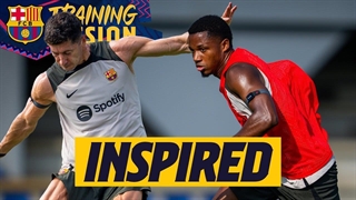 تمرین جمعه بارسلونا: لواندوفسکی, فاتی و فران دست از گل زدن نمیکشند!