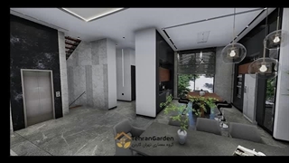 طراحی ویلا دهکده فردیس تهران گاردن