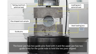 آموزش روش اندازه گیری مقاوت کششی سنگ با کمک آزمایش برزیلی طبق استاندارد ISRM