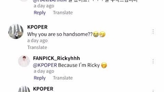 از ریکی فن پیک نوتیص گرفتممم Ricky (fan pick)