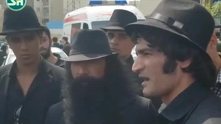 ایرج الهی بازیگر و مهدی بیک در مراسم ختم ناصر ملک مطیعی