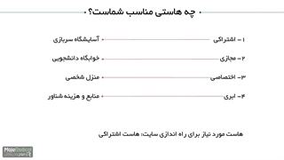 انواع هاست چیست؟