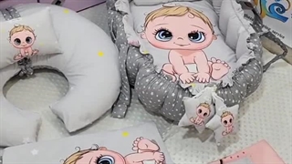 دوخت سفارشی ست سیسمونی پسرانه طرح baby | غزل کالا