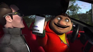 انیمیشن سیا ساکتی با تذکرات پلیس راهور - سرعت و سبقت