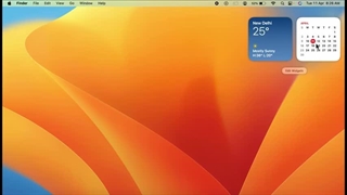 Clock Widget on Mac Desktop - macOS Sonoma Watch, Time Widgets